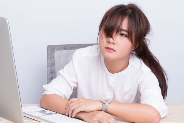 istock Woman take a nap at office 649626152