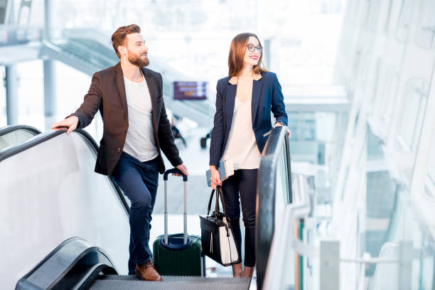 istock Business couple at the airpot 649634016