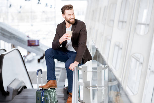 istock Businessman at the airport 649635144