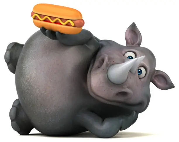 Photo of Fun rhinoceros - 3D Illustration