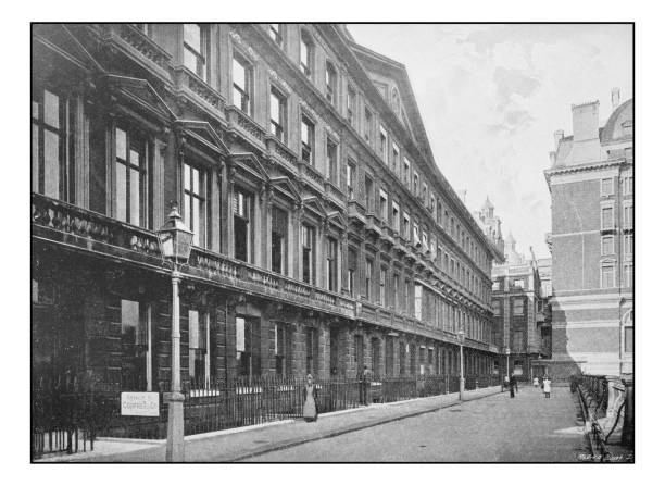 istock Antique London's photographs: Adelphi Terrace, Garrick's House 649654856