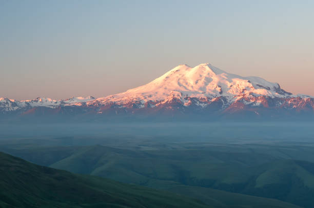 istock Elbrus on the sunrise, mountains in summer 649661382