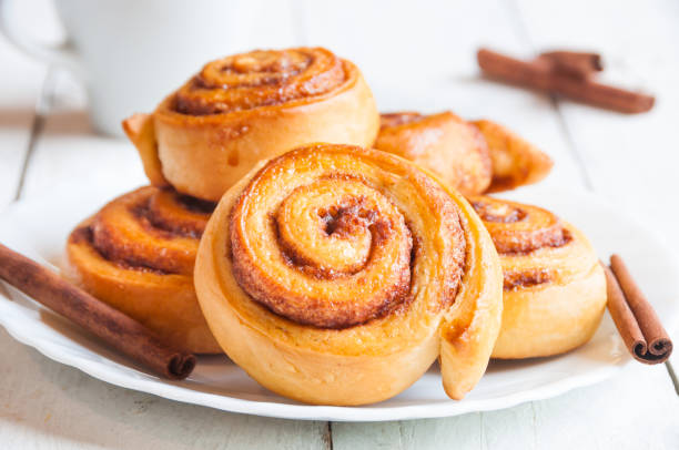 istock Homemade sweet cinnamon rolls 649665692