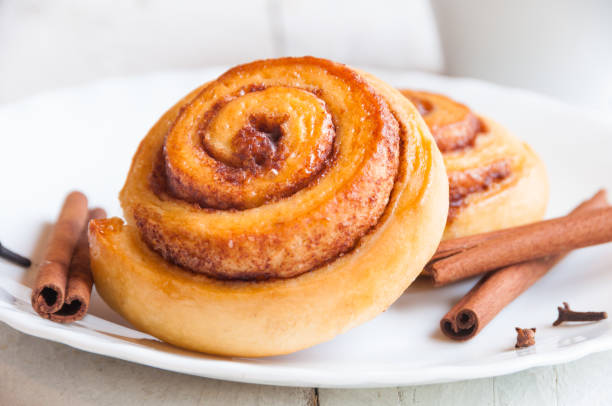 istock Homemade sweet cinnamon rolls 649665778