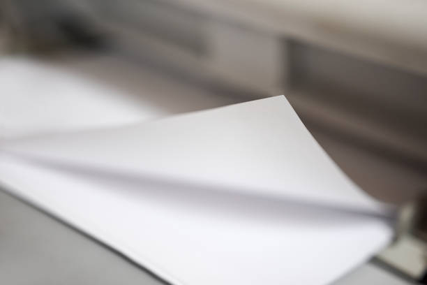 istock Close-up Of Paper in Operating Printer In Office, selective focus 649676888