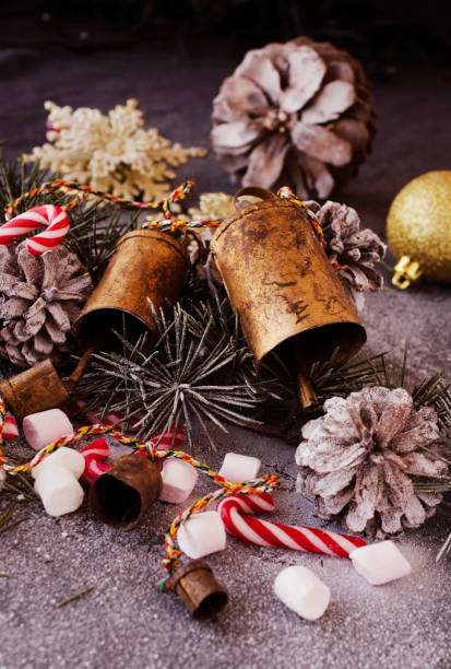 istock Christmas decoration with fir branches 649679538