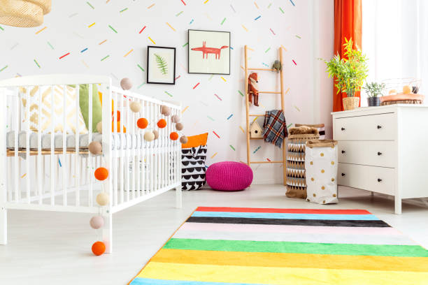 Cradle with colorful balls