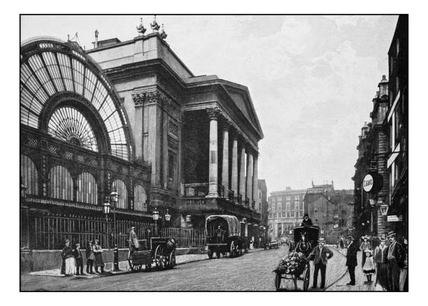 Antique London's photographs: Covent Garden Theatre Antique London's photographs: Covent Garden Theatre city of london photos stock illustrations