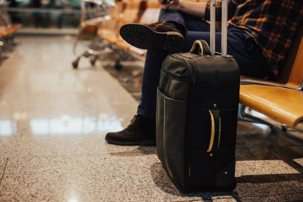 istock Close-up of man's luggage 649688104