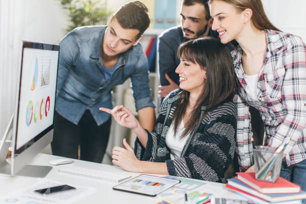 istock Businessmeeting about new technology 649688194