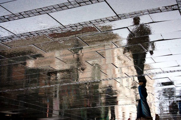 istock Reflections in the rainy street 649688348