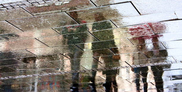 istock Reflections in the rainy street 649688642
