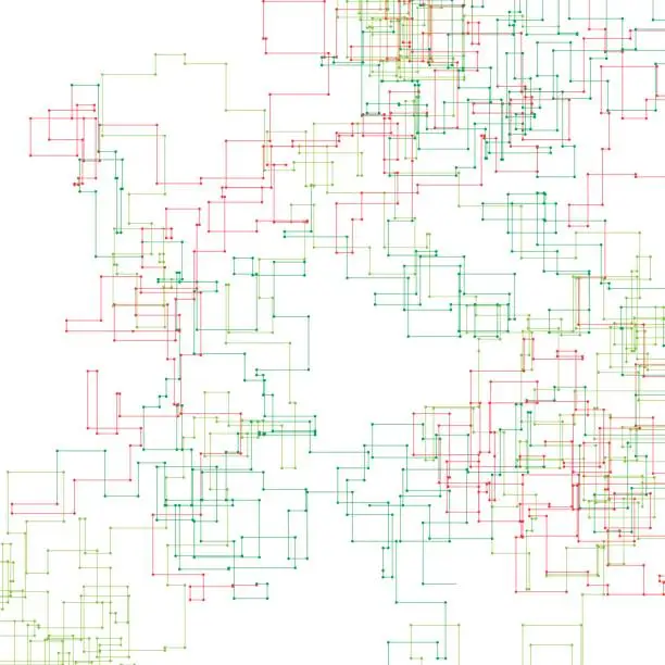 Vector illustration of Fruit Vector Connection Line Pattern