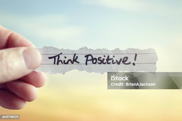 Think Positive Stock Photo - Download Image Now - Positive Emotion, Contemplation, Trust