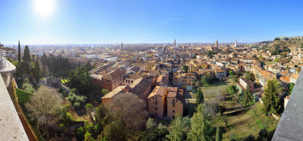 istock Old Verona town from viewpoint 649721732