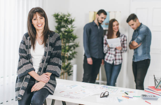 istock Satisfied businesswoman 649721886