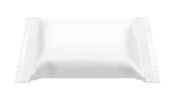 istock White blank foil food snack pack for chips, candy and other products. Wet wipes packaging 649730226
