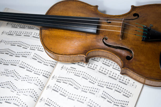 istock Violin with a music score. 649736204