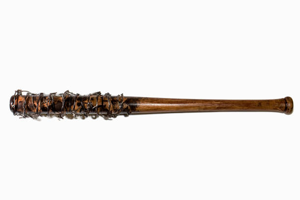istock homemade baseball bat barbed wire for zombie killer 649745610
