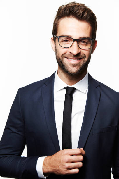 웃는 정장 남자 - scandinavian men glasses shirt 뉴스 사진 이미지