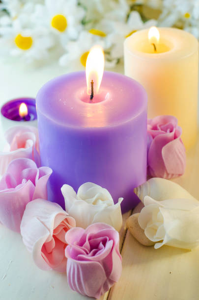 istock Soap for a bath in the form of a rose 649749800