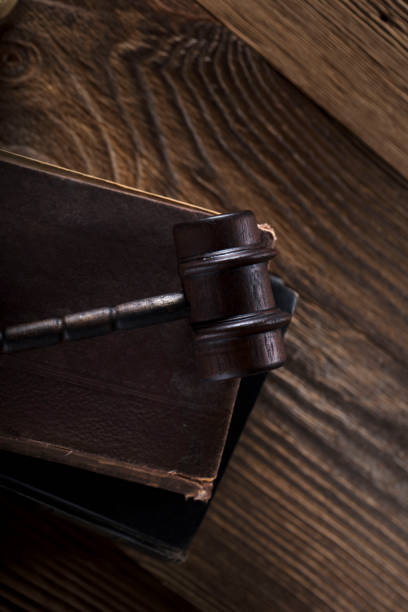 istock Vintage Law concept top view 649750156