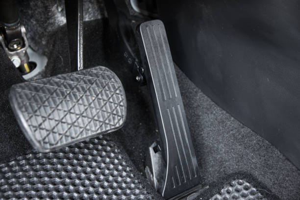 istock Automobile accelerator and brake pedal 649754222