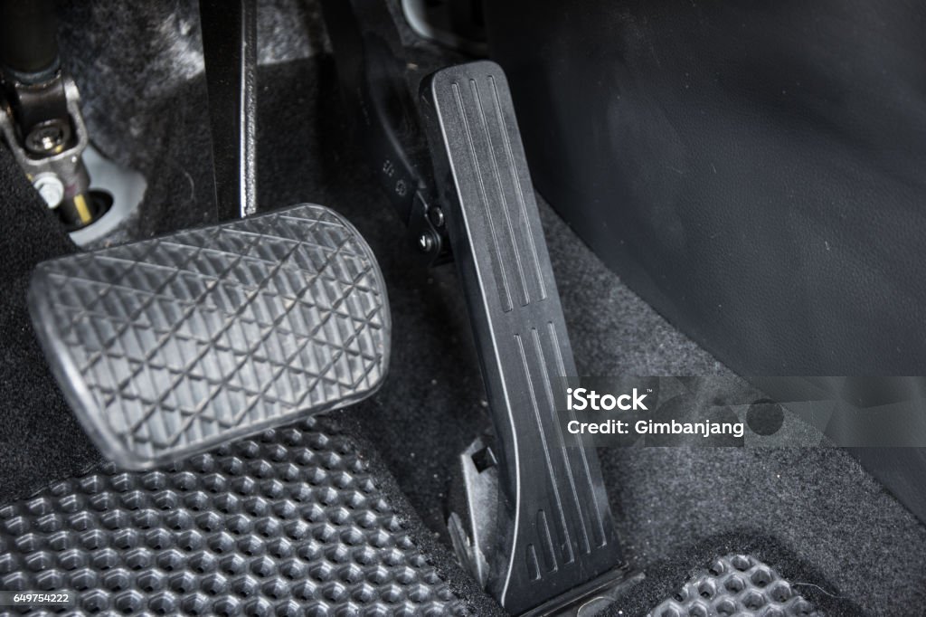 Automobile Accelerator And Brake Pedal Stock Photo - Download Image Now -  Pedal, Black Color, Brake - iStock