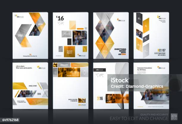 Cover All Design/layout Business Vector Set Brochure Template Layout Cover Design Annu Stock ...