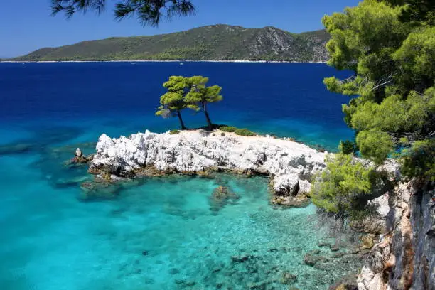 Amarantos Rocks, Sporades, Skopelos, Skiathos, Greek island, Thessaly, Aegean, Greece, Mamma Mia Film