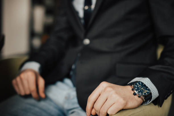 istock Unrecognizable person wearing luxury clothes 649769864