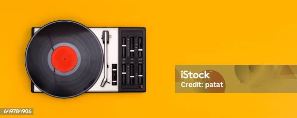 Retro Record Player Stock Photo - Download Image Now - Record - Analog Audio, Turntable, Retro Style