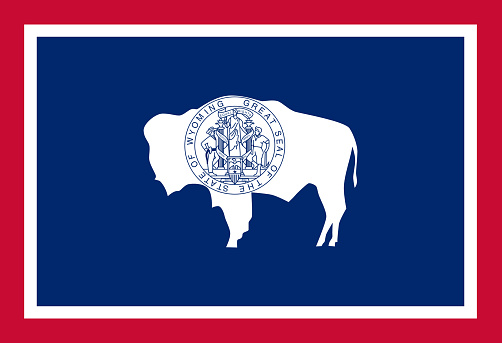 US State flat flag of Wyoming
