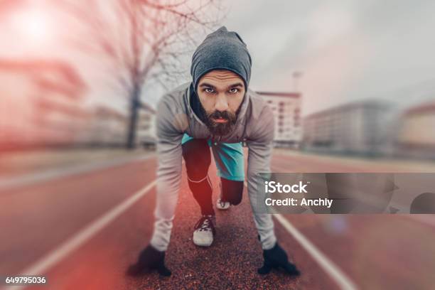 Im A Competitor Tiltshift Image Stock Photo - Download Image Now - People, Tilt-Shift, One Person