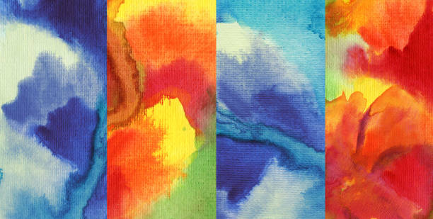 istock Collection of abstract watercolor painted background 649796270