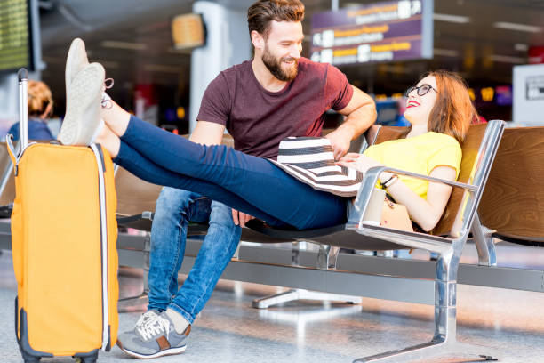 istock Couple at the airport 649799184