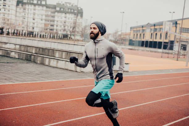istock The athlete running on the track 649803422
