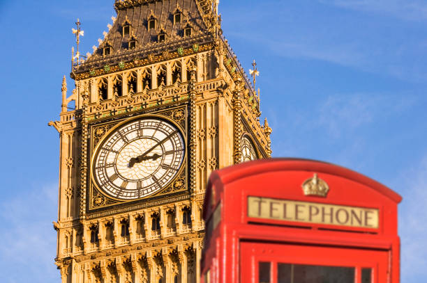 istock Red telephone box and Big Ben,  London, UK 649817386