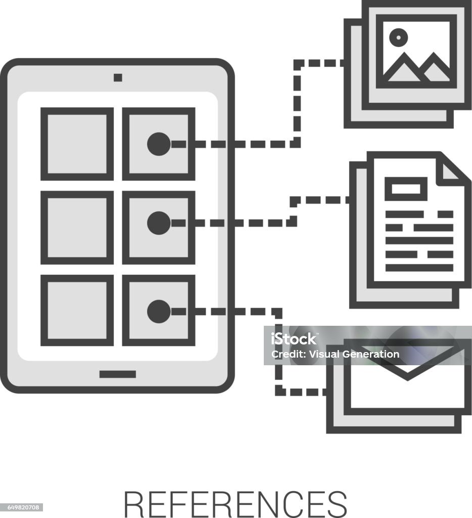 References Line Infographic Stock Illustration - Download Image Now ...