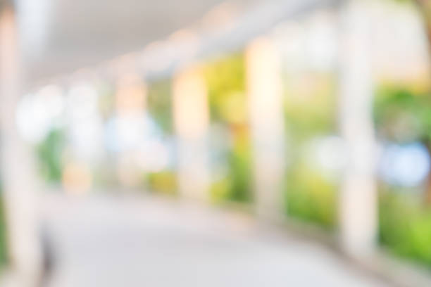 istock Blur Walkways between buildings Office, blur background 649828250