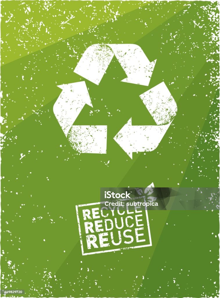 Ilustración de Ir Verde Reciclar Reducir Reusar Concepto Sostenible Eco  Vector Sobre Fondo De Papel Reciclado y más Vectores Libres de Derechos de  Reciclaje - iStock