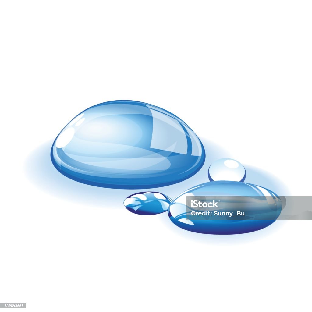 Two Drop On White Background Stock Illustration - Download Image Now ...