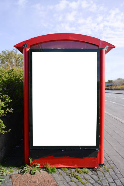 istock Blank billboard at city bus station 649852300