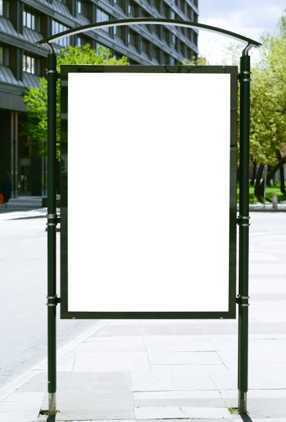 istock Empty billboard at city bus station 649852540