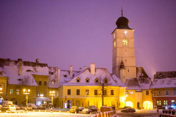 istock Sibiu in winter, Romania 649852782