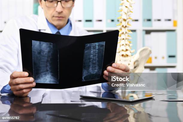 Medico Radiologo Che Controlla Il Concetto Di Radiografia Assistenza Sanitaria Medicina E Radiologia - Fotografie stock e altre immagini di Spina dorsale - Parte del corpo
