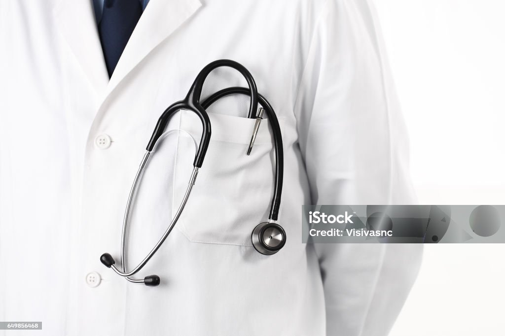 doctor with stethoscope in pocket Doctor Stock Photo