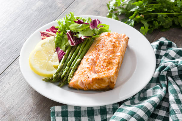 istock Grilled salmon fillet 649856696