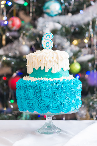 beautiful storey cake to celebrate the sixth birthday