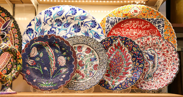 Ceramics Plates At Local Souvenir Shop In Cordoba Andalusia Spain